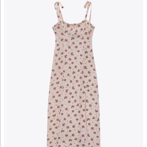 NWT Zara Floral linen blend summer dress